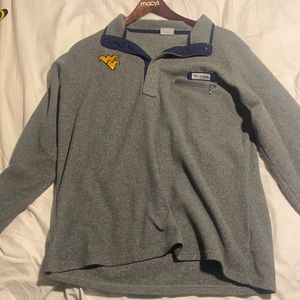 West Virginia Columbia PFG quarter button Fleece
